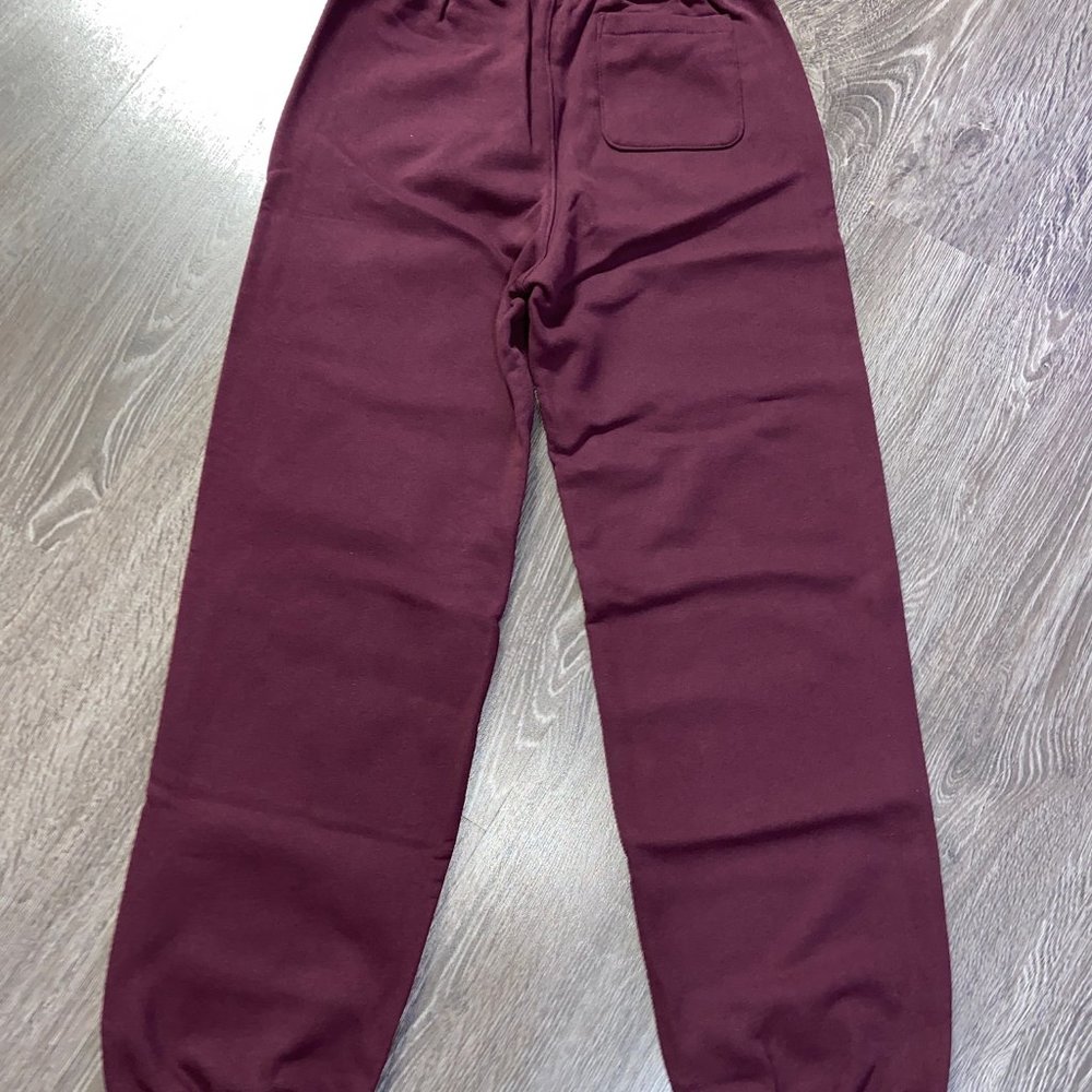 Champion Reverse Weave Sweatpants Wine Burgundy Mens Size Vintage NEW - Picture 4 of 9